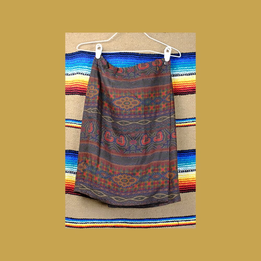 Multicolor Patterned Women's Skirt